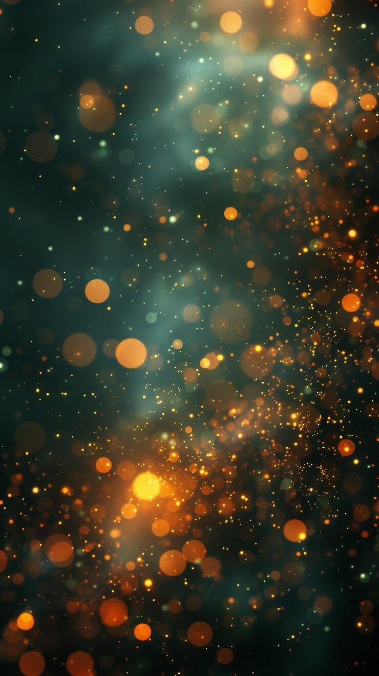 Foto gratuito luces doradas en fondo oscuro