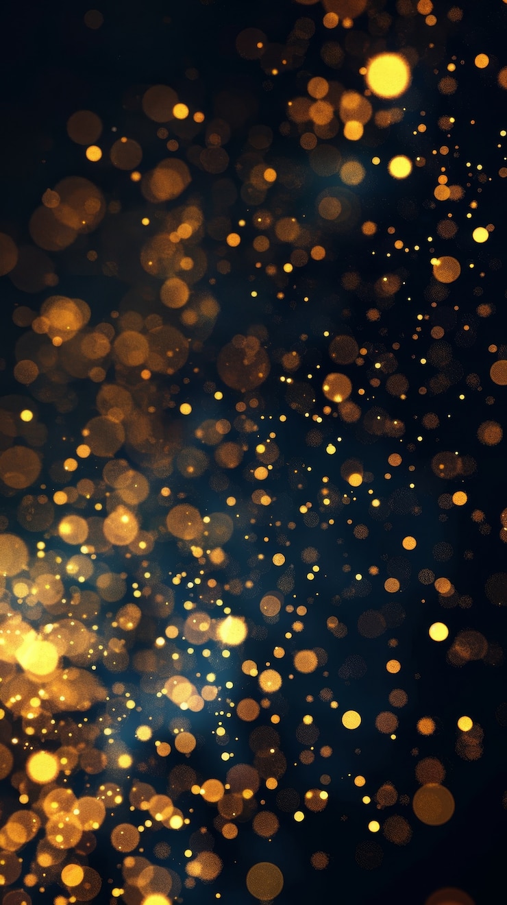 Foto gratuito luces doradas en fondo oscuro