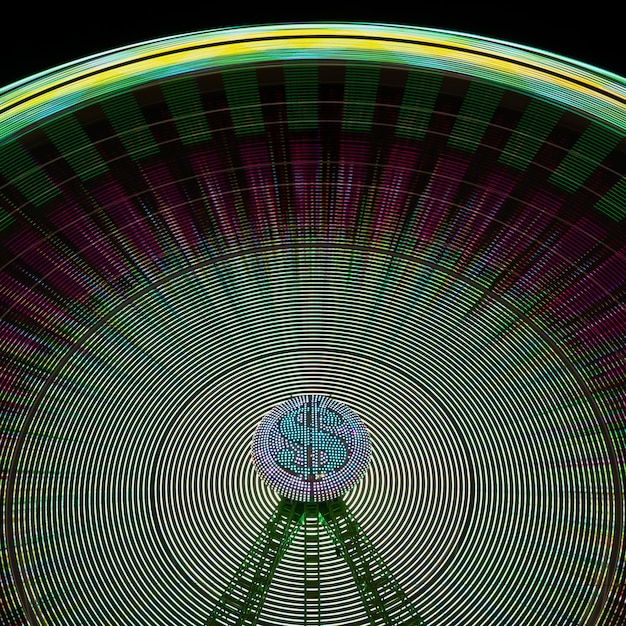 Luces de movimiento de rueda maravilla con signo de dólar