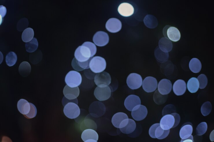 Foto gratuito luces de navidad azul