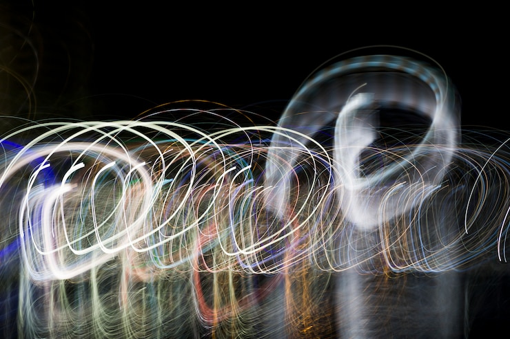 Foto gratuito luces nocturnas borrosas