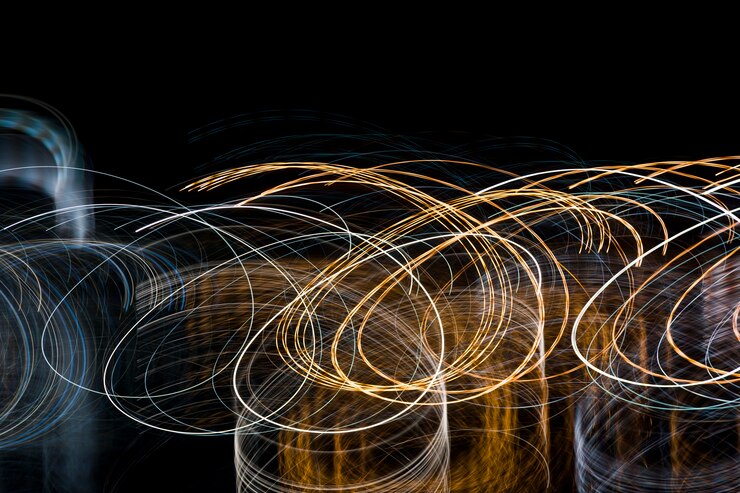 Foto gratuito luces nocturnas borrosas