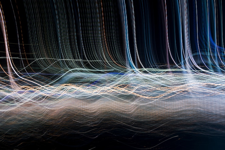 Foto gratuito luces nocturnas borrosas