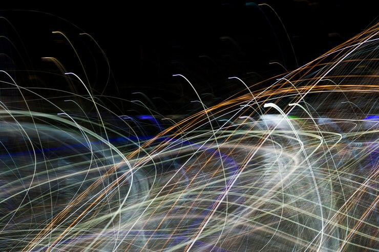 Foto gratuito luces nocturnas borrosas