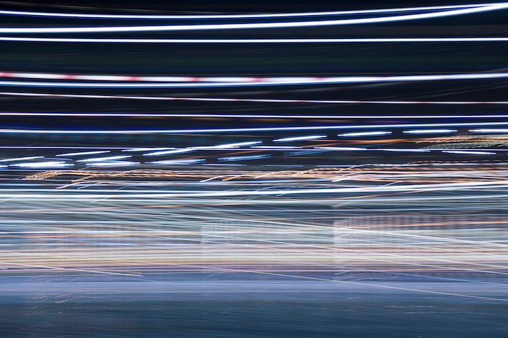 Foto gratuito luces nocturnas borrosas