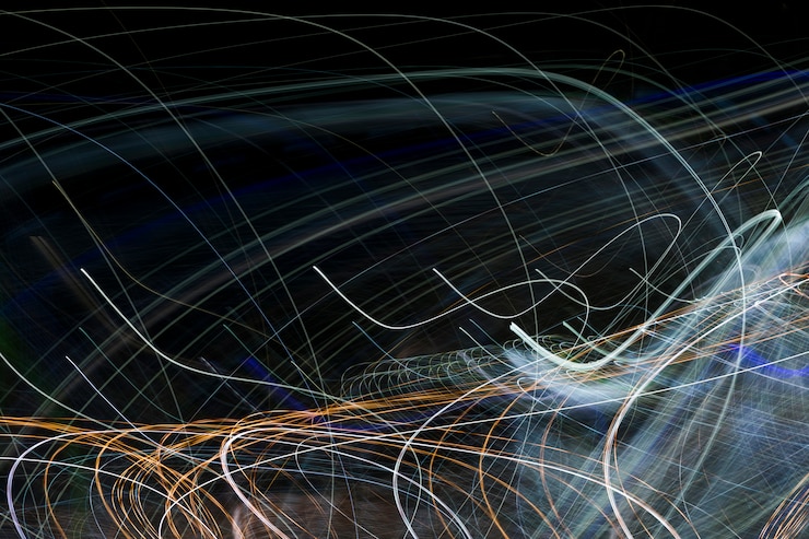 Foto gratuito luces nocturnas borrosas