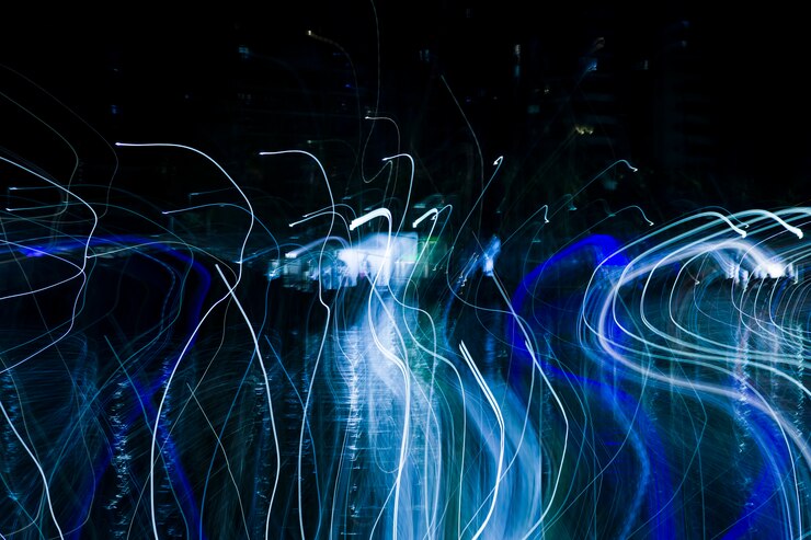Foto gratuito luces nocturnas borrosas