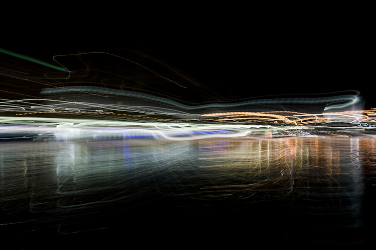 Foto gratuito luces nocturnas borrosas