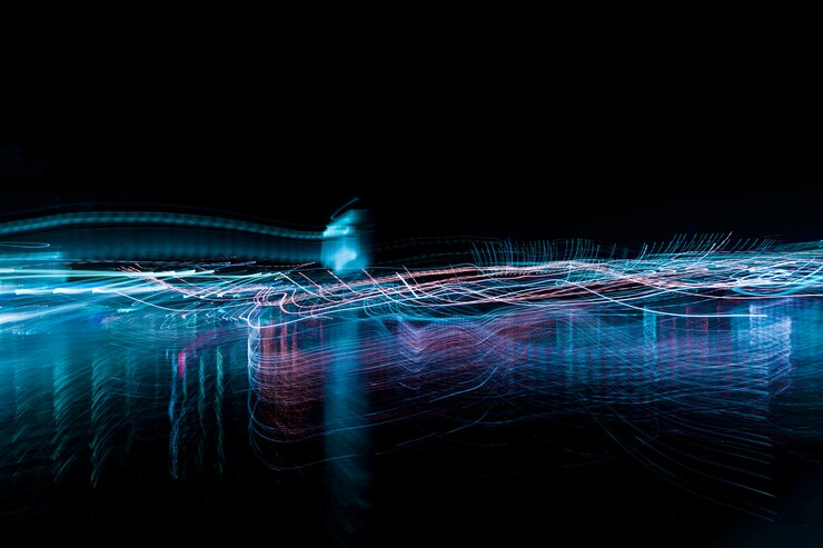 Foto gratuito luces nocturnas borrosas