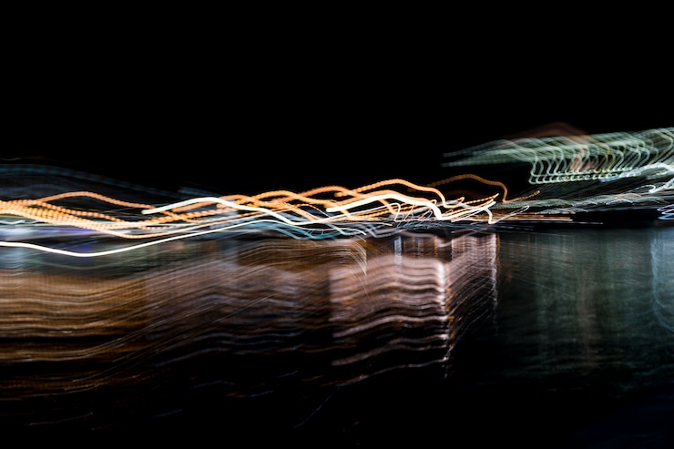 Foto gratuito luces nocturnas borrosas