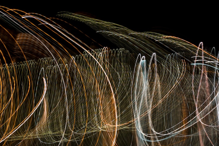 Foto gratuito luces nocturnas borrosas