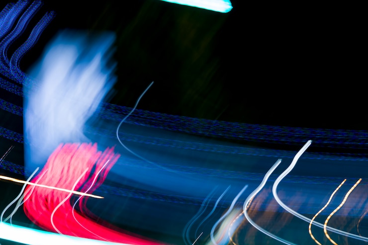 Foto gratuito luces nocturnas borrosas