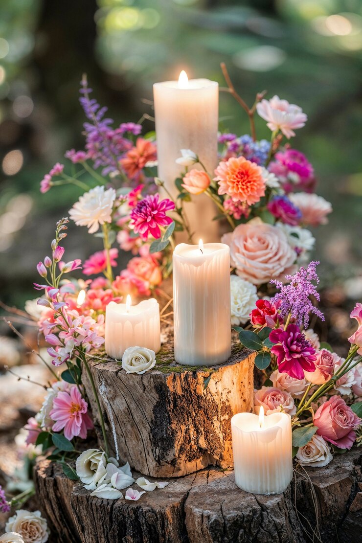 Lugar de boda fotorrealista con intrincada decoración y adornos