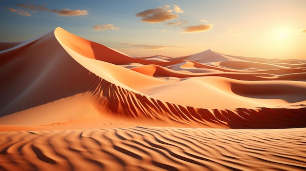 Foto gratuita la luz del sol de la mañana cubre un desierto proyectando sombras en la arena.