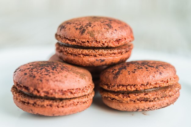 Macarrones de chocolate