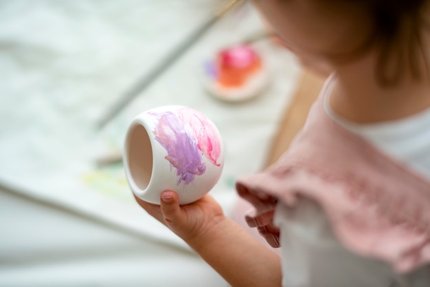 Maceta de pintura para niños, hobby de bricolaje