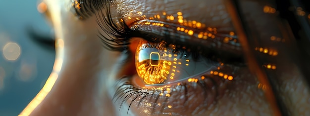 Macro iris del ojo