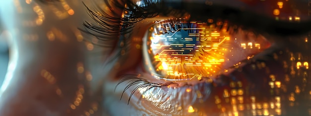 Macro iris del ojo