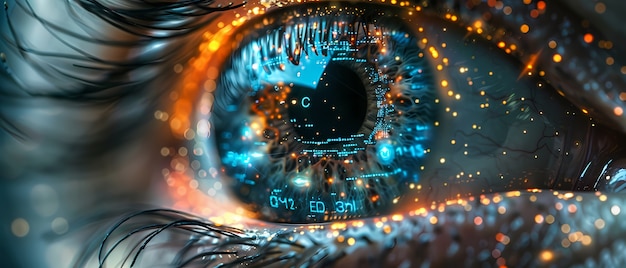 Macro iris del ojo
