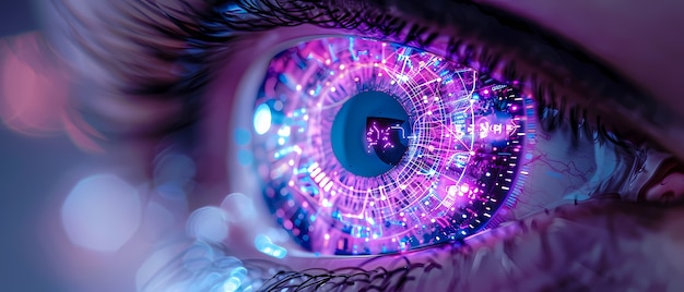 Macro iris del ojo