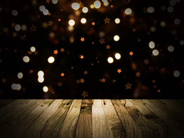 Madera con luces agradables