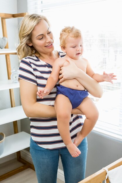 Madre con su bebé