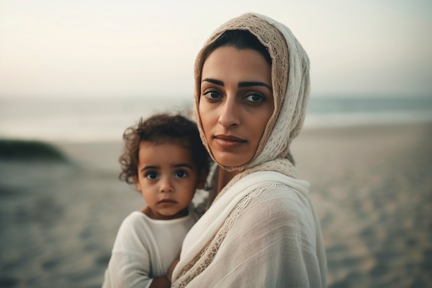 Foto gratuita madre de tiro medio con lindo bebé