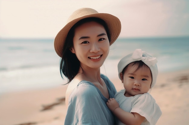 Foto gratuita madre de tiro medio con lindo bebé