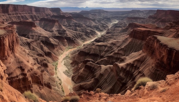 Foto gratuita majestuoso acantilado de arenisca erosionado por la belleza natural generada por ia