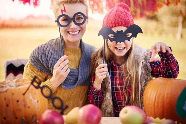 Mamá, estas máscaras son realmente divertidas