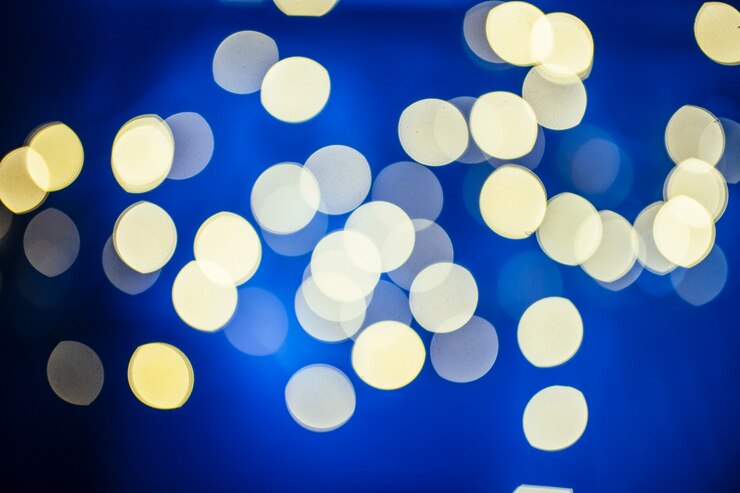 Foto gratuito manchas de luz en flash azul