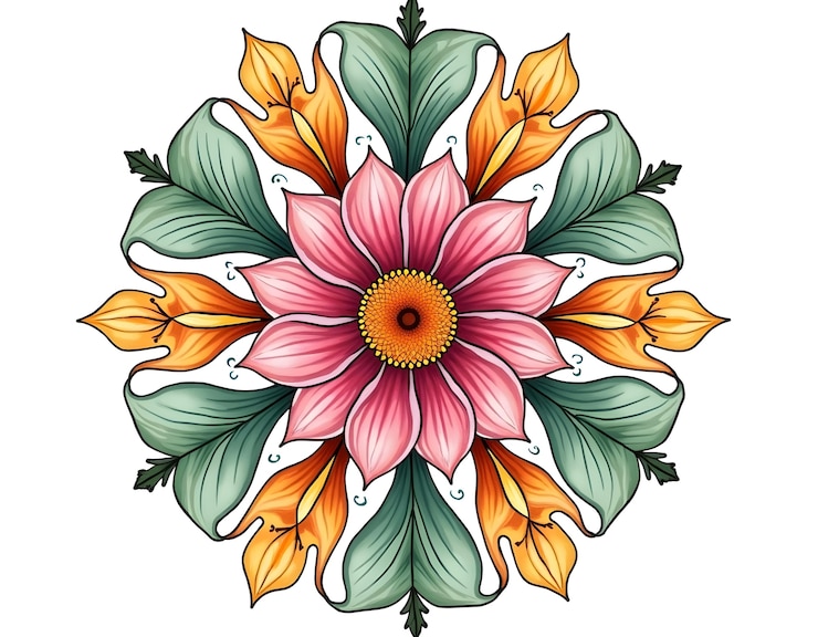 Photo Gratis mandala floral
