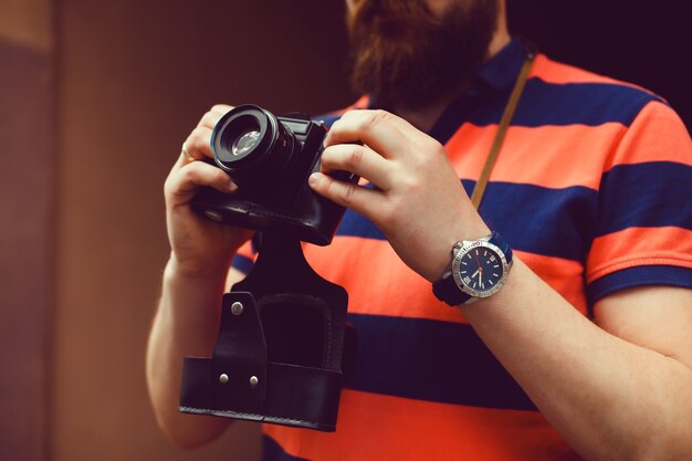 Mano chica joven mujer fotografía