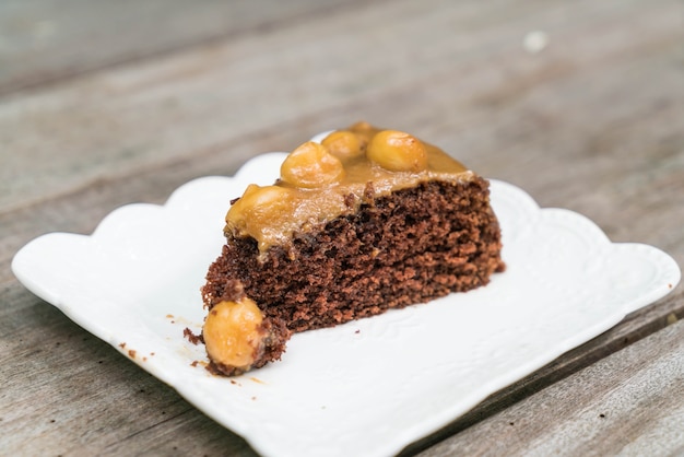 mantequilla de plátano con pastel de macadamia