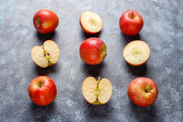 Foto gratuita manzanas rojas orgánicas deliciosas maduras.