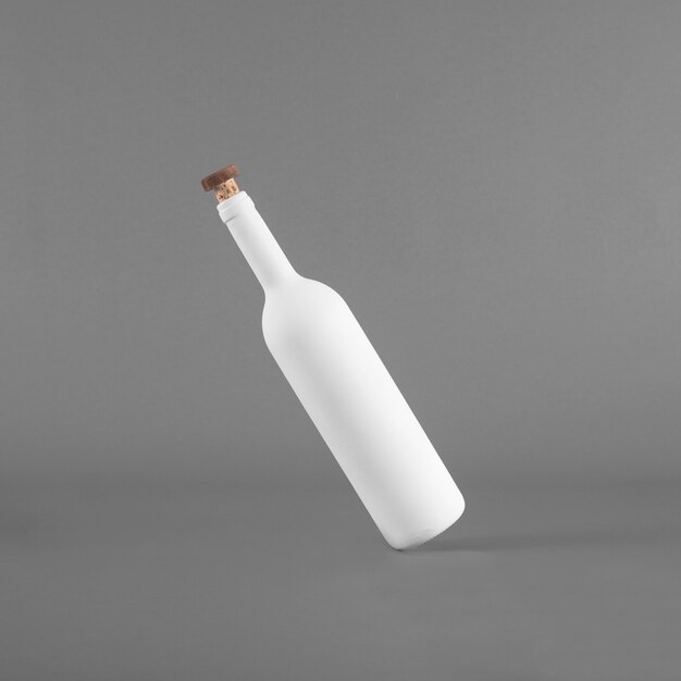 Maqueta de botella de vino con corcho