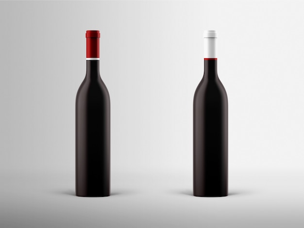 Maqueta de botellas de vino