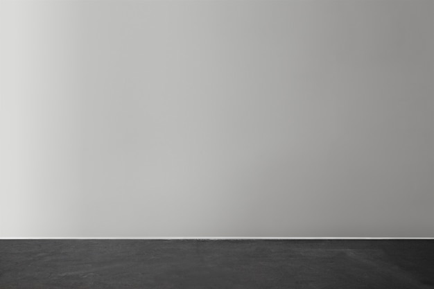 Foto gratuita maqueta de muro de hormigón en blanco gris con piso de madera