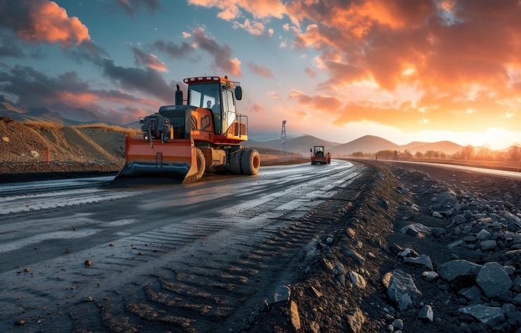 Foto gratuito maquinaria pesada utilizada en la industria de la construcción y la ingeniería