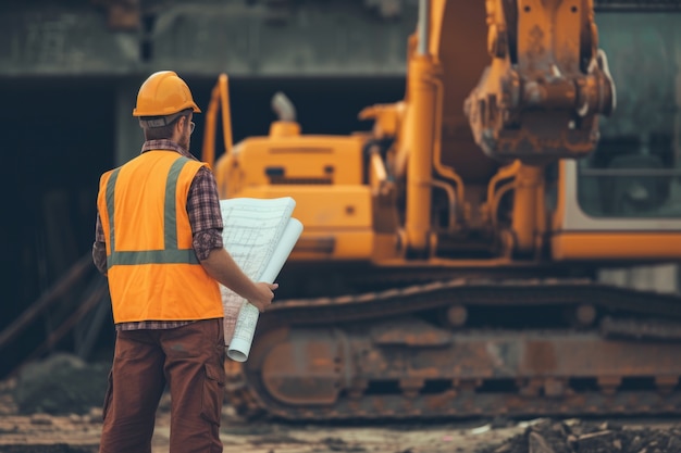 Maquinaria pesada utilizada en la industria de la construcción y la ingeniería