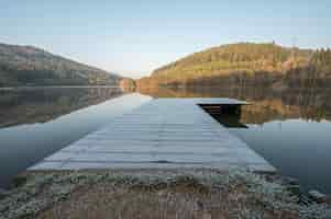 Foto gratuita marbach-lake en el odenwald