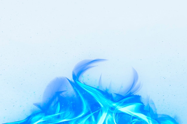 Marco de borde de llama de fuego azul dramático