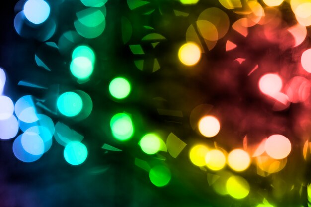 Marco completo de luz de hadas colorido telón de fondo