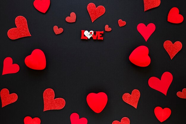 Marco de corazones para San Valentín