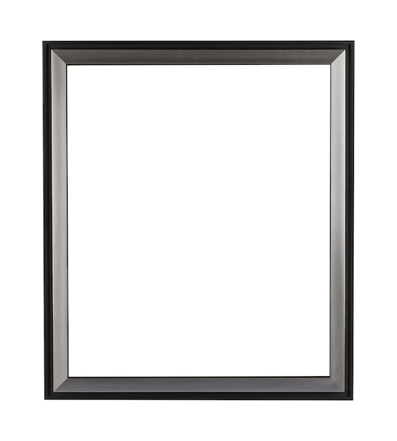 Foto gratuita marco de metal rectangular para pintar o imagen aislado en un blanco