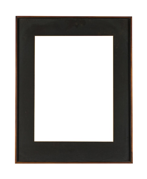 Marco negro para pintar o imagen aislado sobre un fondo blanco.