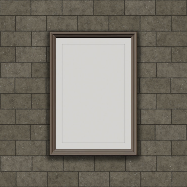 Foto gratuito un marco en una pared de ladrillo