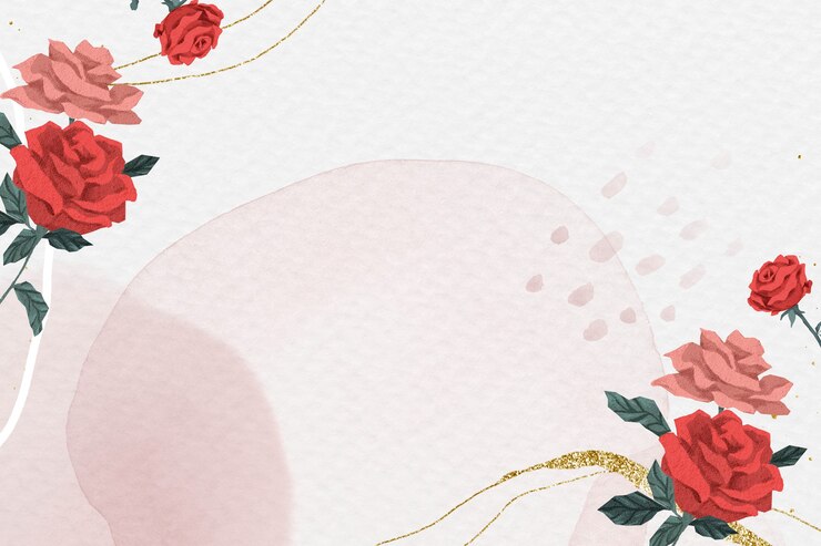 Foto gratuito marco romántico de rosas de san valentín con fondo de acuarela