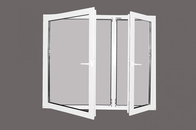 Marco de ventana con fondo gris