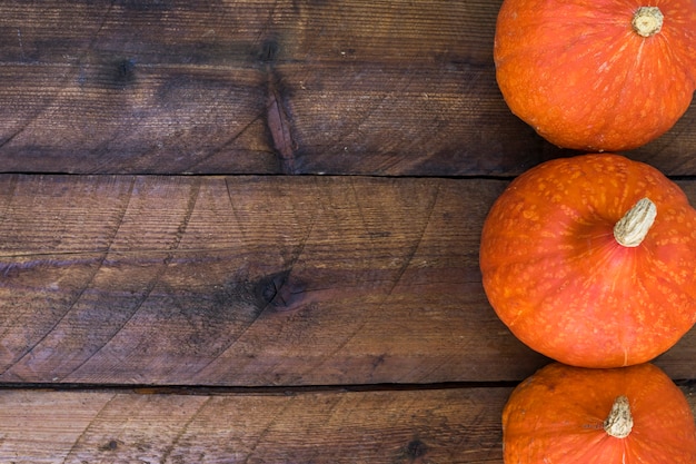 Foto gratuita marco de vista superior con calabazas y espacio de copia